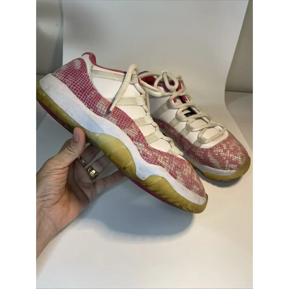 Size 7.5 Nike Air Jordan 11 XI Retro Low Pink Snakeskin W AH7860-106
